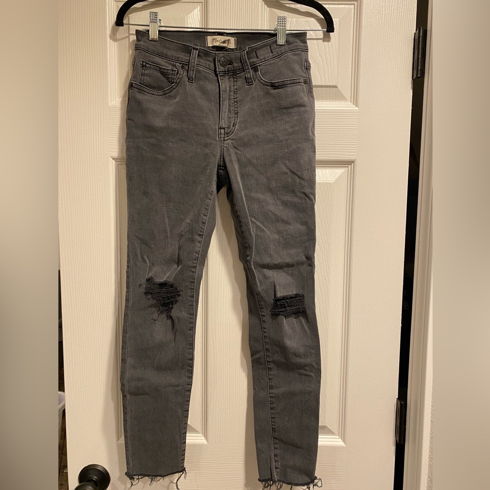 Madewell Petite 9" Mid-Rise Skinny Jeans in Black Sea 26P